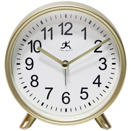 INFINITY INSTRUMENTS Gold Tabletop Alarm Clock 15684GD-4360